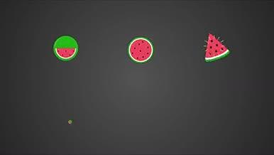 卡通可爱西瓜装饰元素AE模板视频的预览图